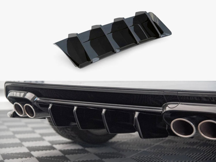 Maxton Design rear valance for Cupra Ateca Mk1 and facelift, showcasing sleek black aerodynamic car bumper accessory.