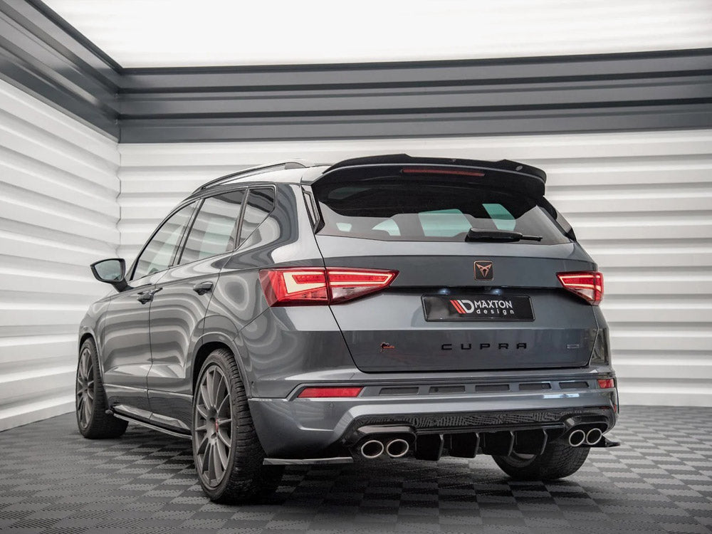 Maxton Design rear valance for Cupra Ateca Mk1 and Mk1 Facelift, black plastic exterior car body part with aerodynamic design