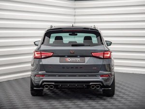 Maxton Design rear side splitters for Cupra Ateca Mk1 and Mk1 Facelift, black aerodynamic car accessories, detailed view