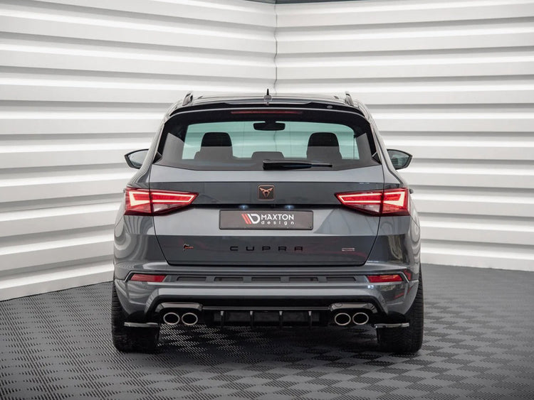 Maxton Design rear side splitters for Cupra Ateca Mk1 and Mk1 Facelift, black aerodynamic car accessories, detailed view