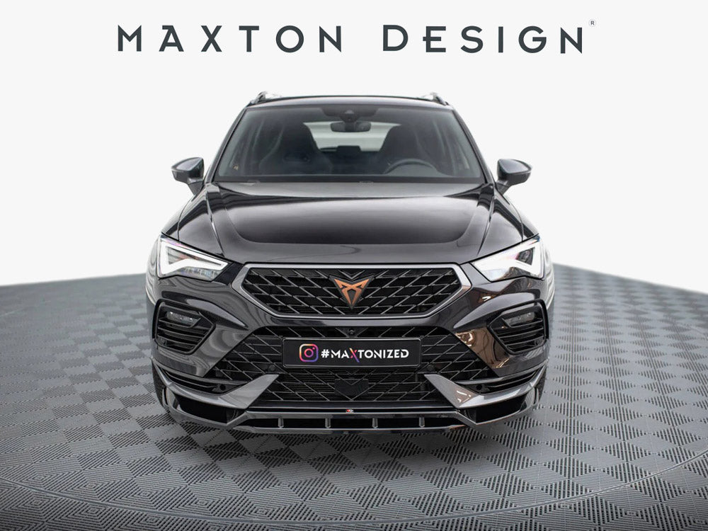 Maxton Design full body kit for Cupra Ateca Mk1 Facelift, including front and rear bumper extensions and side skirts, in black.