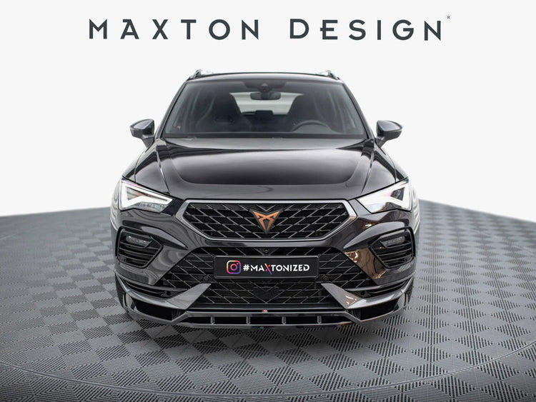 Maxton Design full body kit for Cupra Ateca Mk1 Facelift, including front and rear bumper extensions and side skirts, in black.