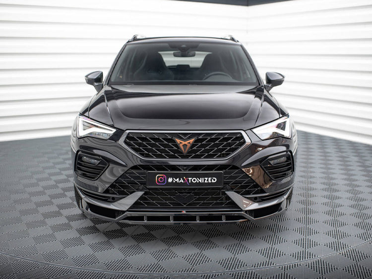 Maxton Design full body kit for Cupra Ateca Mk1 Facelift, including front and rear bumper accents and side skirts, in black finish.