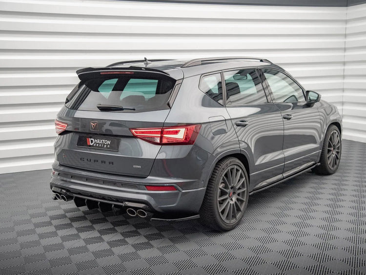 Maxton Design full body kit for Cupra Ateca Mk1 Facelift, featuring sleek body and styling enhancements on a black vehicle.