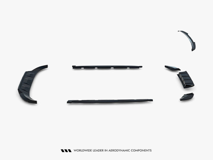 Maxton Design Cupra Ateca Mk1 Facelift full body kit, front and rear bumper, side skirts, in black for sporty styling.