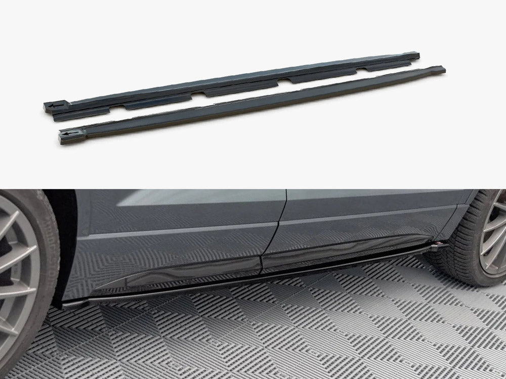 Maxton Design Cupra Ateca Mk1 Facelift full body kit, including front and rear bumpers and side skirts, in black finish.