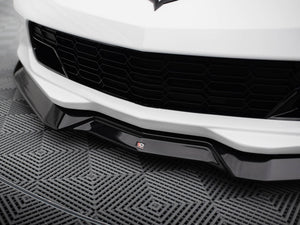 Maxton Design Chevrolet Corvette Stingray C7 full body kit in black, including front splitter, side skirts, and rear diffuser for enhanced styling.