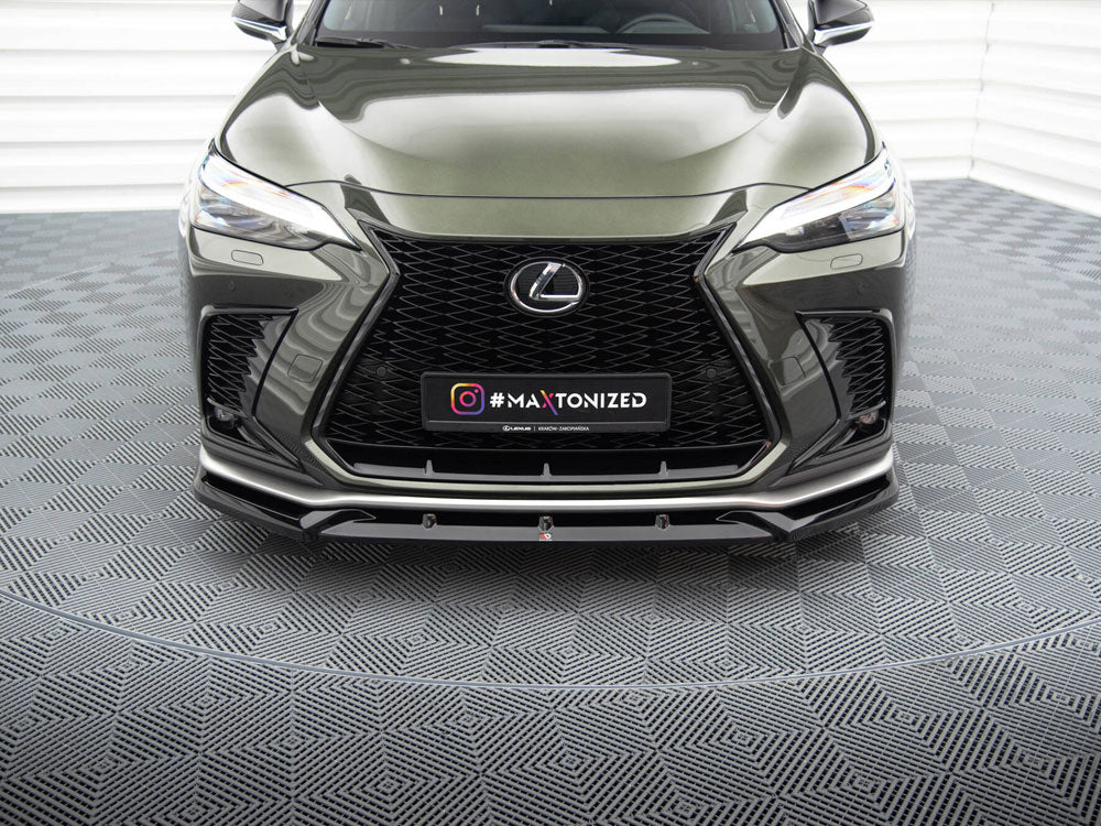 Maxton Design Lexus NX F-Sport Mk2 full body kit includes front bumper, side skirts, and rear diffuser in black styling for sporty look.