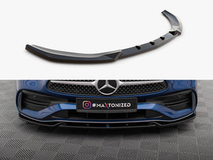 Maxton Design Mercedes-Benz C AMG-Line W206 front splitter V.1, black body styling accessory with aerodynamic design.