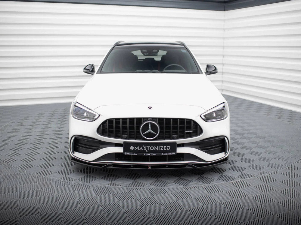 Maxton Design Mercedes-Benz C AMG-Line W206 front splitter, V.1 style, for AMG W206 models, body and styling accessory.