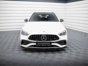 Maxton Design Mercedes-Benz C AMG-Line W206 front splitter, V.1 style, for AMG W206 models, body and styling accessory.