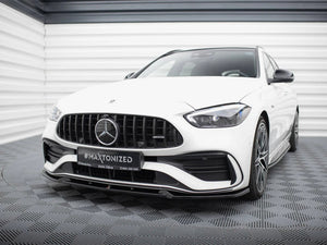 Maxton Design front splitter for Mercedes-Benz C AMG-Line W206, V.1 body styling accessory, designed for AMG 43 models, black finish