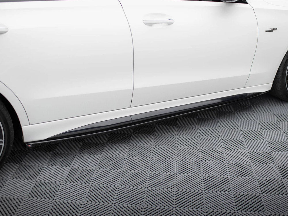 Maxton Design Mercedes-Benz C AMG-Line W206 side skirts and diffusers, body styling accessories for AMG 43 model, black finish