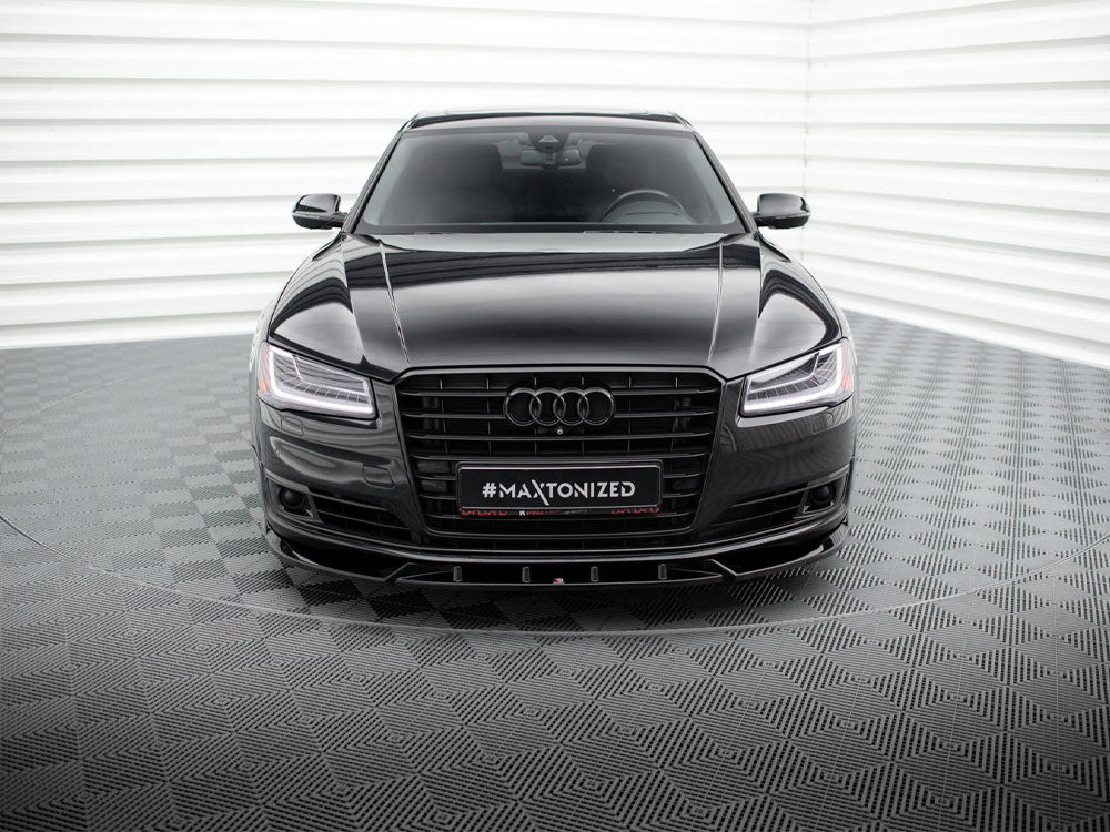 Maxton Design Audi A8 D4 facelift full body kit with aerodynamic styling, including front and rear bumper components.