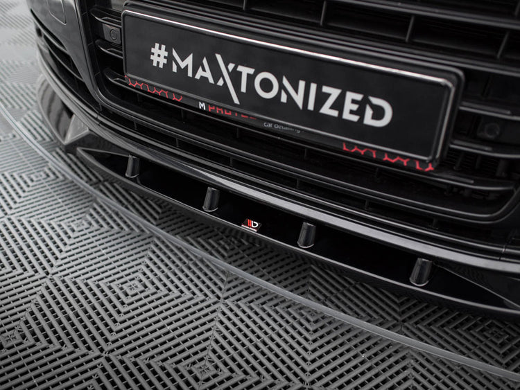Maxton Design full body kit for Audi A8 Long D4 Facelift, including front and rear bumpers, side skirts, and styling enhancements.