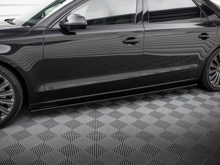 Maxton Design Audi A8 D4 Long Facelift full body kit, including front and rear bumper extensions, side skirts, and styling components
