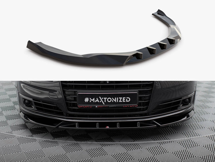 Maxton Design full body kit for Audi A8 Long D4 facelift, featuring front and rear bumper enhancements and side skirts.