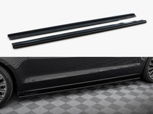 Maxton Design full body kit for Audi A8 Long D4 facelift, including front and rear bumper and side skirts, in black finish.