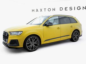 Maxton Design full body kit set for Audi SQ7 Mk2 facelift, includes front and rear bumper parts, side skirts, and styling components.