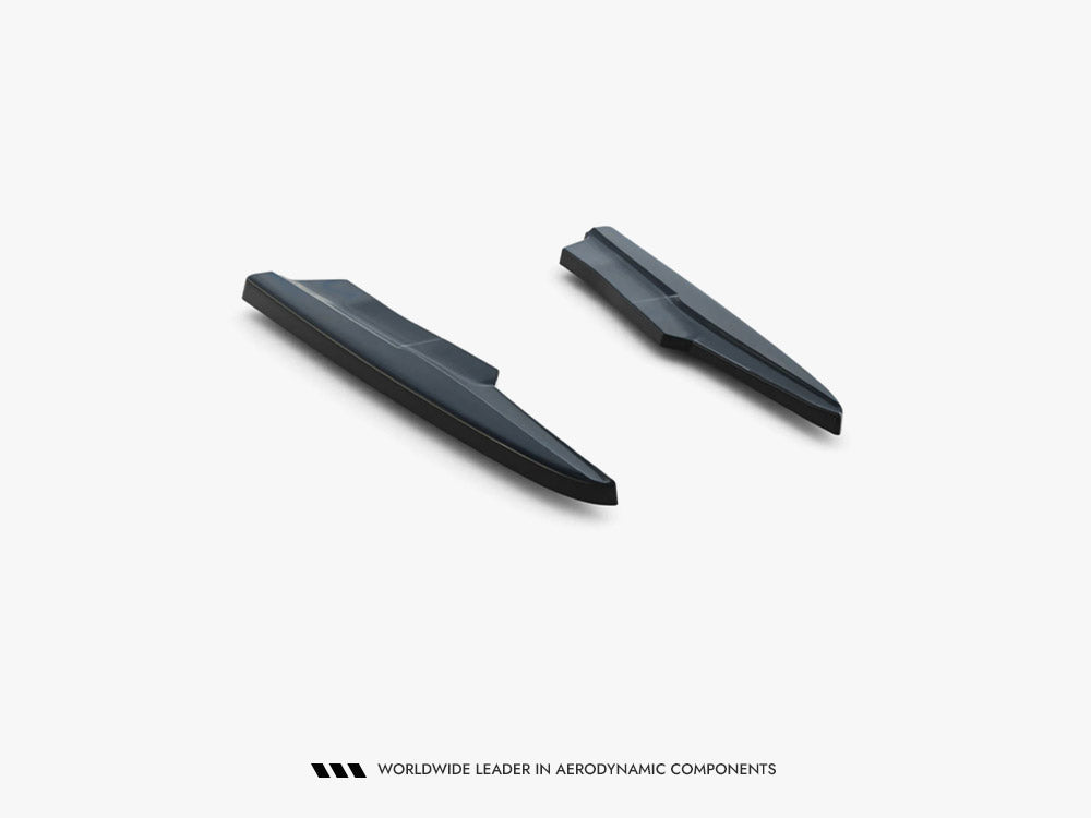 MAXTON® DESIGN rear side splitters for Audi SQ7 Mk2 (4M) facelift, showing the black aerodynamic enhancements on the vehicle's sides.