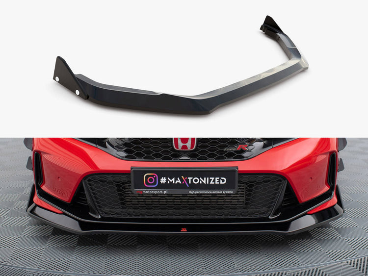 Maxton Design Front Splitter V.1 + Flaps Honda Civic Type-R Mk 11 - Wayside Performance 