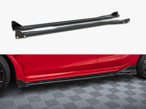 Maxton Design Side Skirts Diffusers V.1 + Flaps Honda Civic Type-R Mk 11 - Wayside Performance 