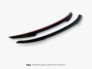 Maxton Design spoiler cap for Maserati Ghibli Mk3, black aerodynamic rear spoiler accessory, shown on a white background.