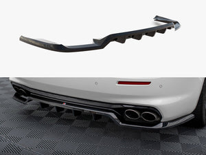 Maxton Design Maserati Ghibli Mk3 Facelift rear splitter with vertical bars, body and styling accessory for enhanced aerodynamics.