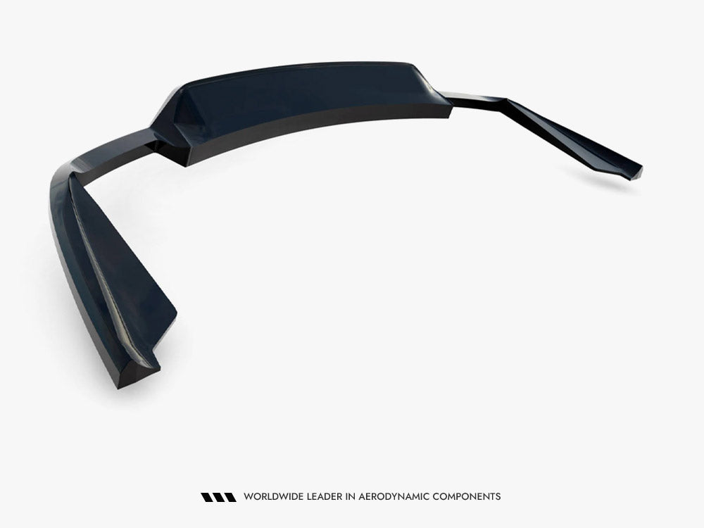 Maxton Design Maserati Ghibli Mk3 facelift central rear splitter with vertical bars, body and styling accessory in black finish.