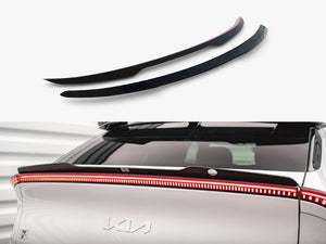 Maxton Design Kia EV6 GT-Line Mk1 lower spoiler body styling part in black with aerodynamic design and mounting details.