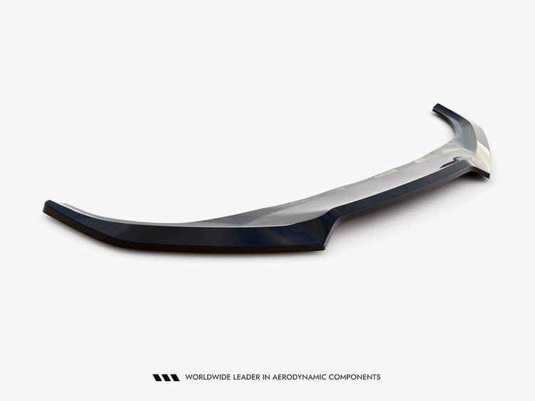 Maxton Design front splitter V.1 for Kia EV6 GT-Line Mk1, body and styling accessory, shown on vehicle with close-up detail