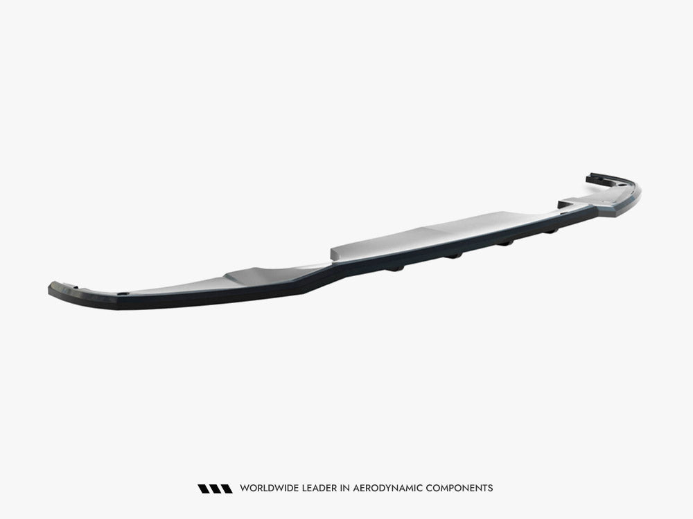 Maxton Design rear splitter with vertical bars for Peugeot 308 Hatchback Mk3, made of durable body and styling materials.