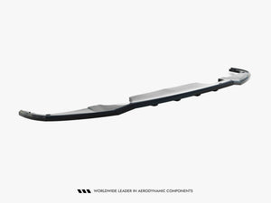 Maxton Design rear splitter with vertical bars for Peugeot 308 Hatchback Mk3, made of durable body and styling materials.