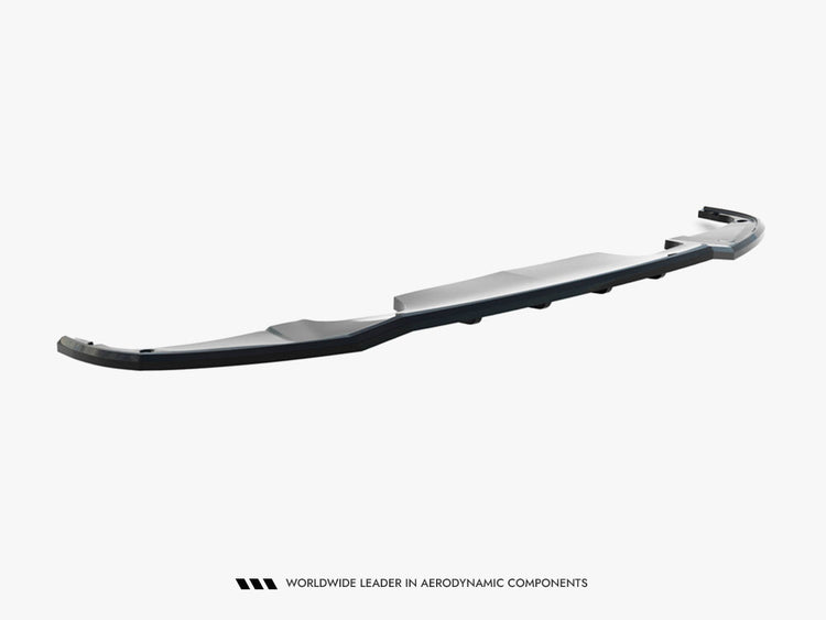 Maxton Design rear splitter with vertical bars for Peugeot 308 Hatchback Mk3, made of durable body and styling materials.