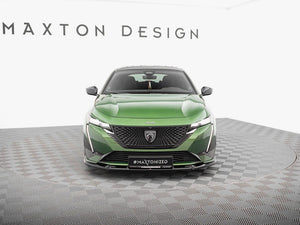 Maxton Design front splitter for Peugeot 308 GT Mk3, body and styling accessory, made by MAXTON® DESIGN, shown on vehicle.