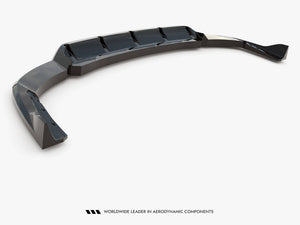 Maxton Design central rear splitter with vertical bars for Maserati Grecale GT and Modena Mk1, body and styling accessory.