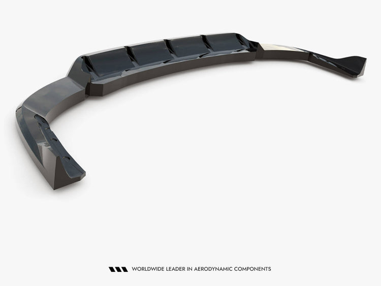 Maxton Design central rear splitter with vertical bars for Maserati Grecale GT and Modena Mk1, body and styling accessory.