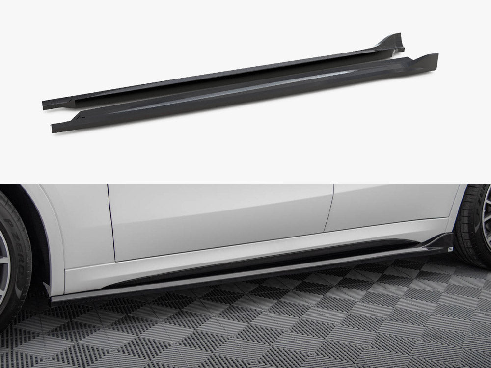 Maxton Design Maserati Grecale GT side skirts diffuser in black, enhancing vehicle body styling and aerodynamics.