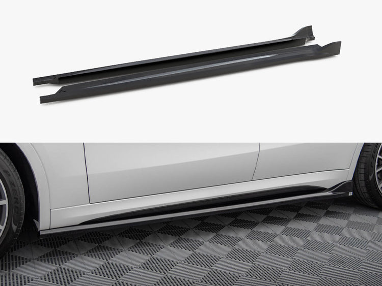 Maxton Design Maserati Grecale GT side skirts diffuser in black, enhancing vehicle body styling and aerodynamics.