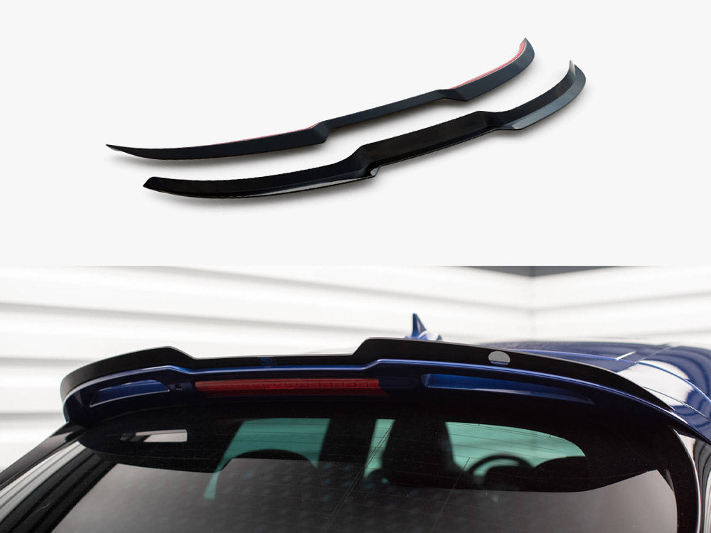 Maxton Design Maserati Levante Mk1 spoiler body styling part in black with aerodynamic design, mounted on vehicle.