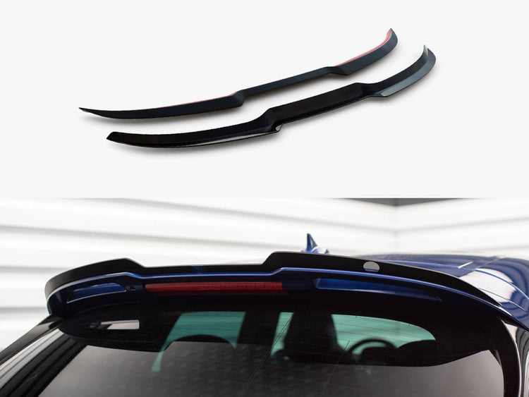 Maxton Design Maserati Levante Mk1 spoiler body styling part in black with aerodynamic design, mounted on vehicle.