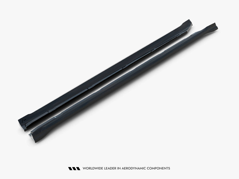 Maxton Design Porsche Cayenne Sport and Turbo SUV Coupe V.1 side skirt diffusers, sleek body styling for Mk3 models.