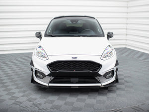 Maxton Design Front Racing Splitter V.1 for Fiesta Mk8 ST and ST-line, body and styling accessory, black aerodynamic front splitter