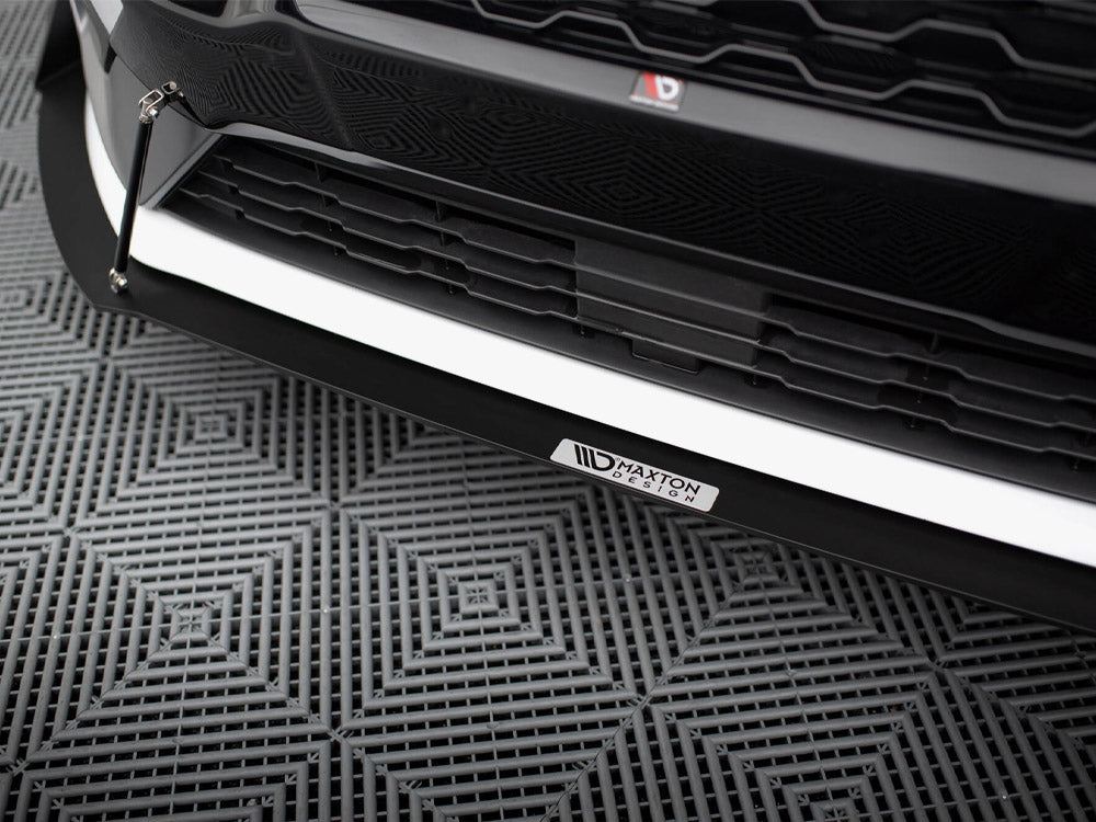 Maxton Design Front Racing Splitter V.1 for Fiesta Mk8 ST and ST-line, body styling accessory with aerodynamic design.