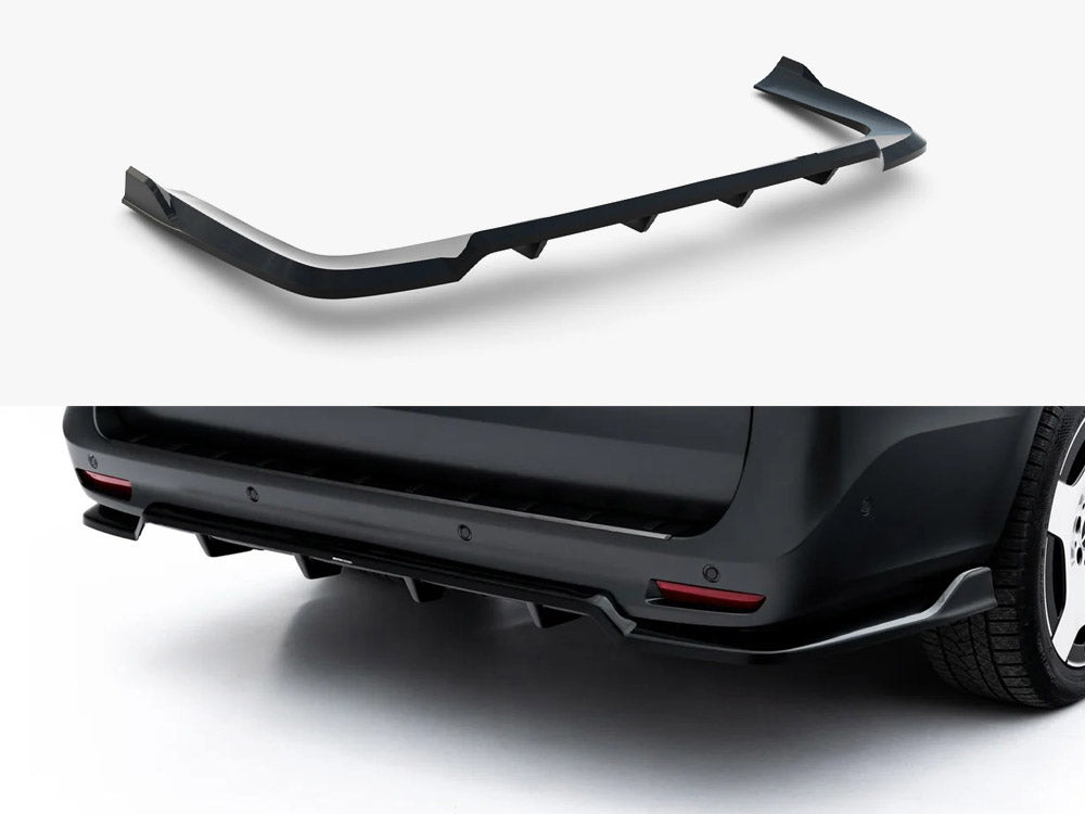 Maxton Design Rear Splitter (Vertical Bars) Mercedes-Benz V AMG-Line W447 Facelift 2