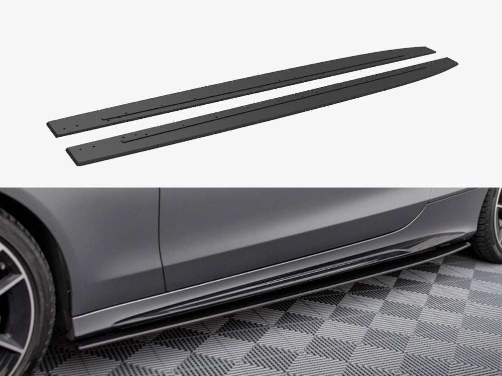 Maxton Design Street PRO Side Skirt Diffusers Mercedes-AMG C43 Coupe / Cabrio C205 Facelift / A205 Facelift