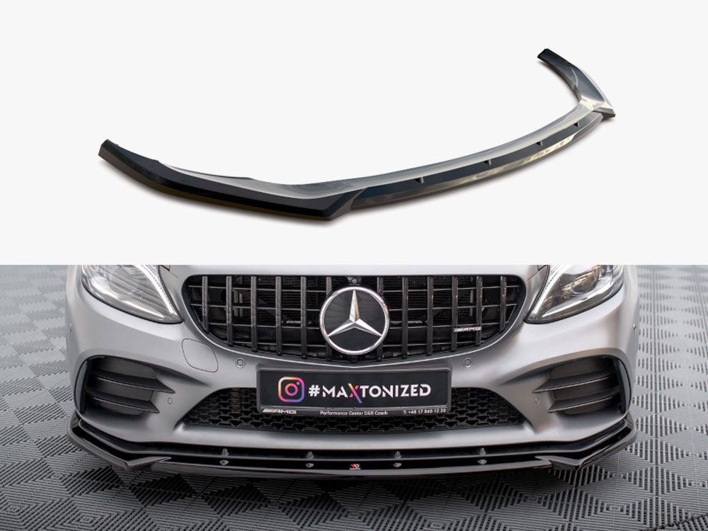 Maxton Design Front Splitter V.2 Mercedes-AMG C43 Coupe / Sedan C205 / W205 Facelift