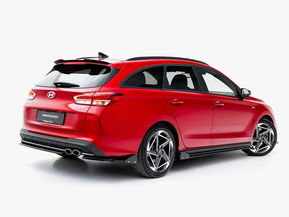 Maxton Design Rear Side Splitters V.2 + Flaps Hyundai I30 N-Line Wagon Mk3 Facelift