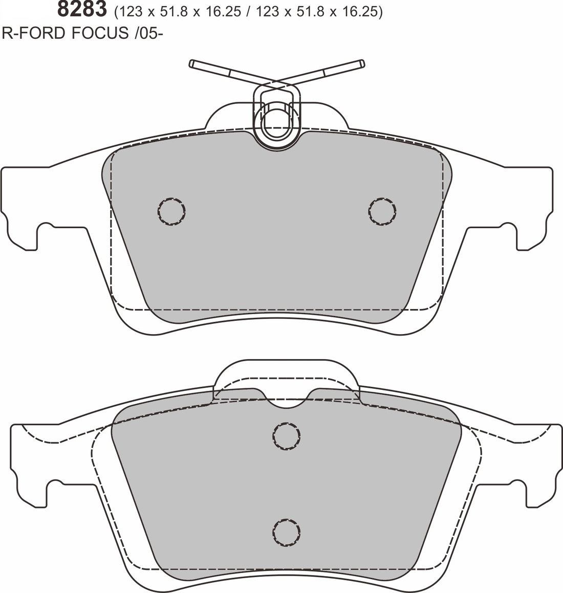 MK3 Focus RS PBS Uprated Rear Brake Pads