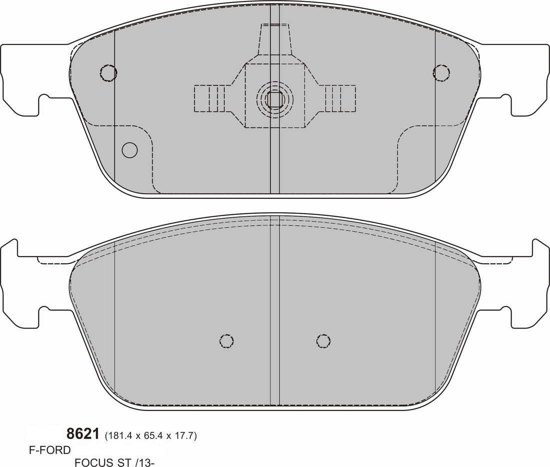 PBS Prorace Front Pads for Mk3 Focus ST ST250